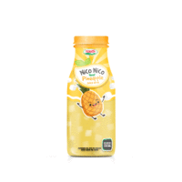 Glass bottle 280ml pineapple juice with nata de coco