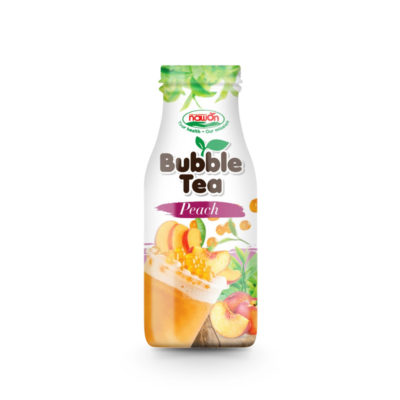 Glass bottle peach bubble tea wholesale 280ml