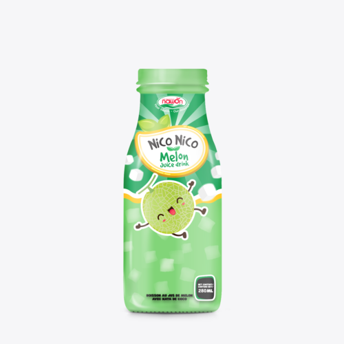 melon juice with nata de coco drink