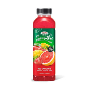 Bottle 500ml healthy smoothie drink red mixes