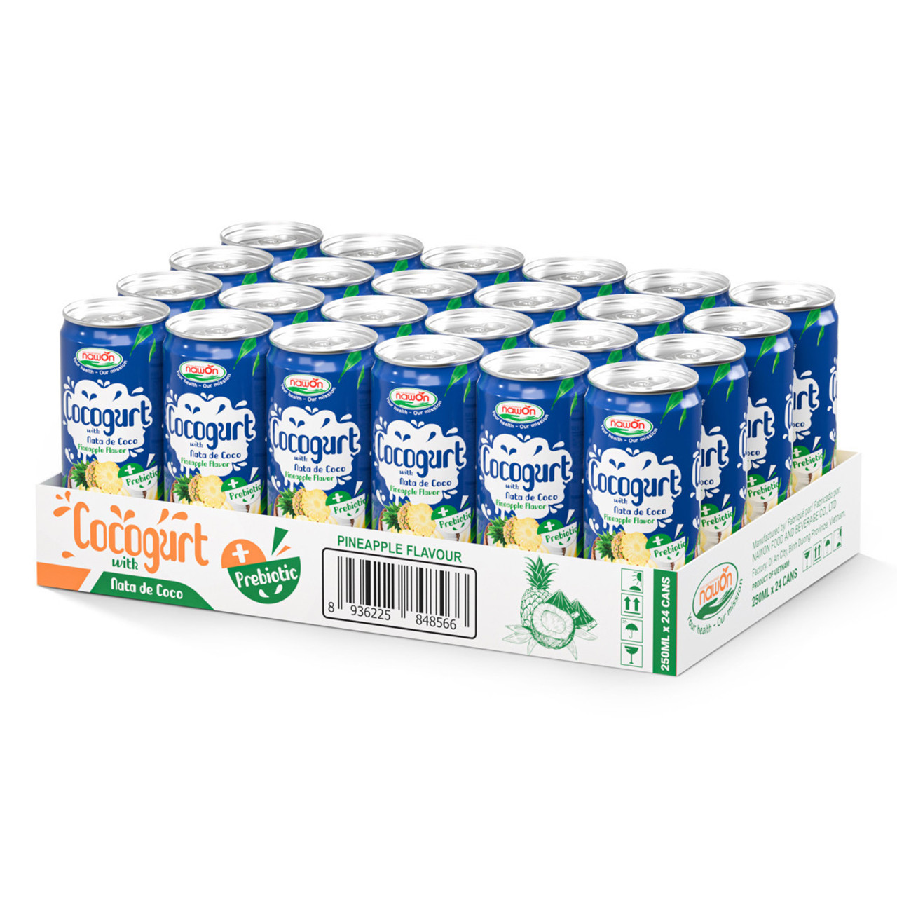 Canned 250ml 8 46 fl ozocogurt drink pineapple flavor wholesale supplier (2)