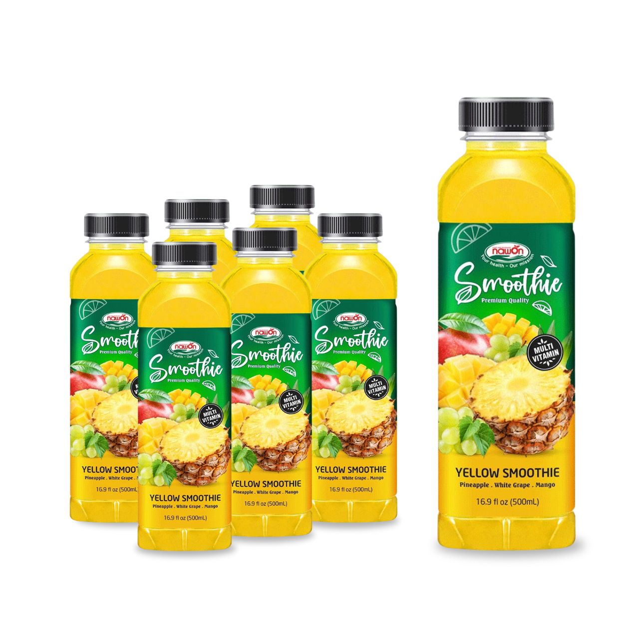 healthy smoothie drink yellow mixes 500ml