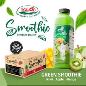 Pet bottle 500 ml 16 9 fl oz green smoothie drink with kiwi green apple and mango