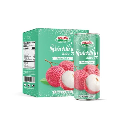 sparkling lychee juice drink 320ml can
