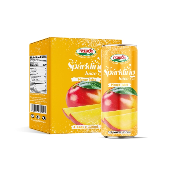 sparkling mango juice drink 320ml can