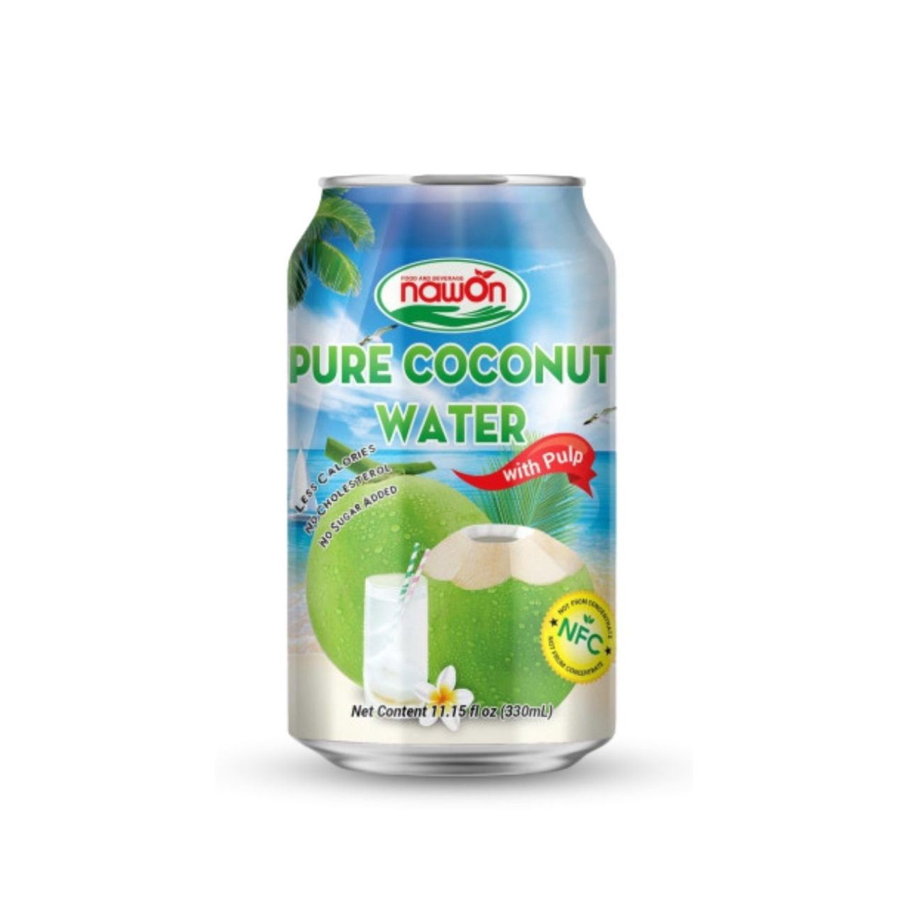 Standard can 330 ml 11 18 fl oz 100 fresh coconut water with pulp and no sugar added (3)