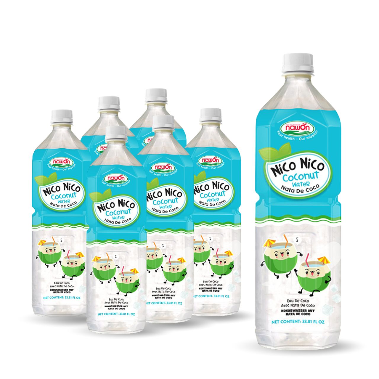 coconut water with nata de coco bottle 1000ml