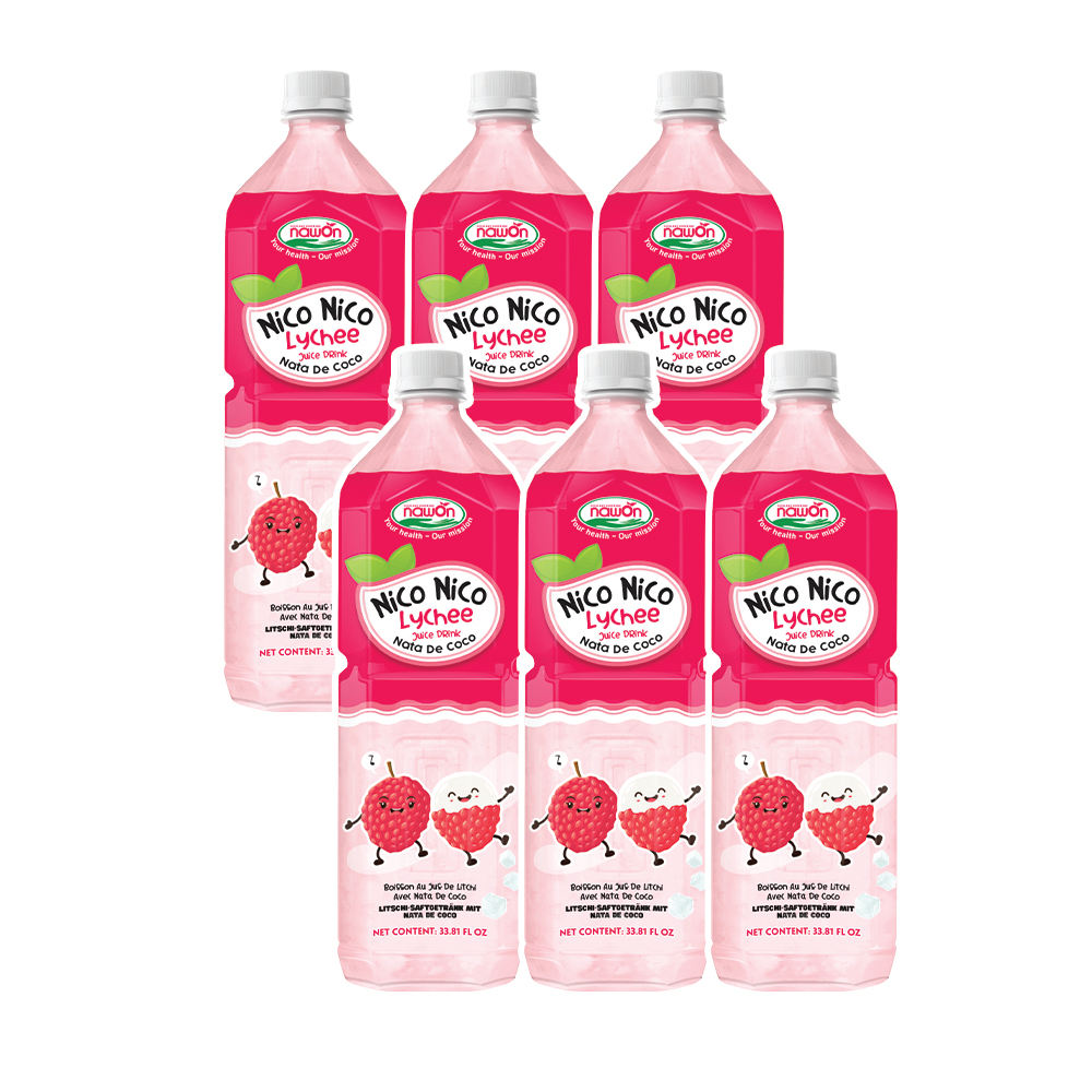 lychee water with nata de coco bottle 1000ml
