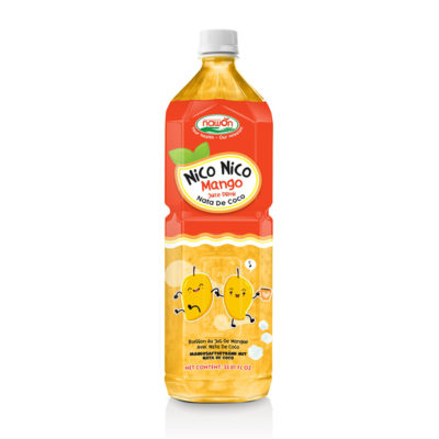Mango juice with nata de coco