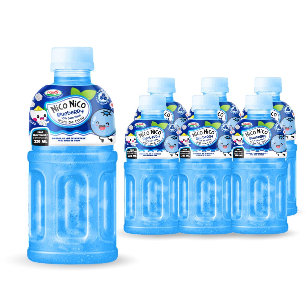 nata de coco juice drink blueberry juice low suger bottle 320ml