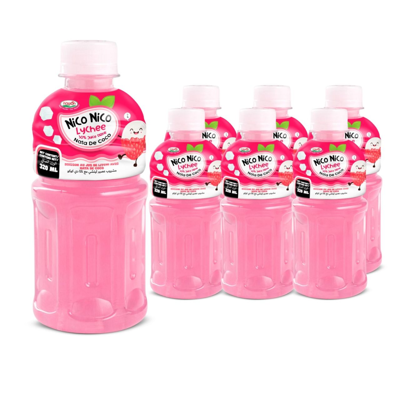 nata de coco juice drink lychee juice low suger bottle 320ml