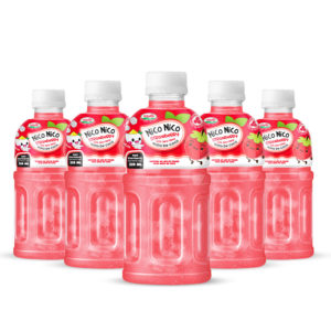 nata de coco with strawberry juice low sugar bottle 320ml