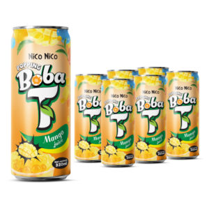 popping boba tea with mango juice can 320ml