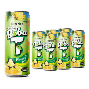 popping boba tea with pineapple juice can 320ml