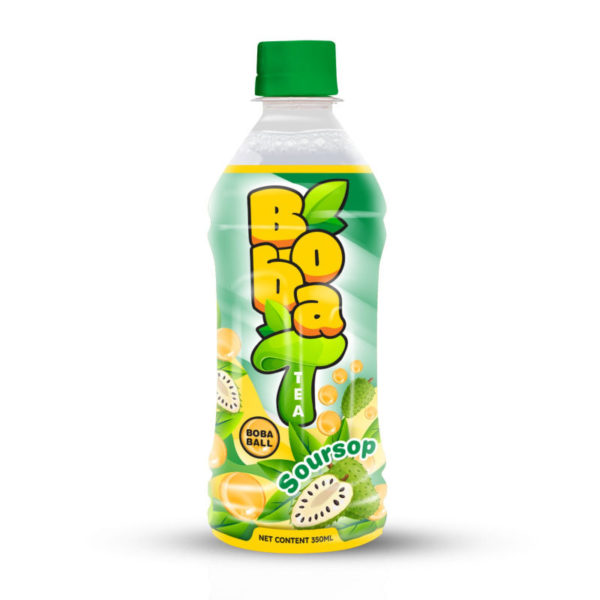 Popping Boba Tea With Soursop Juice Flavor | Bottle, 350Ml