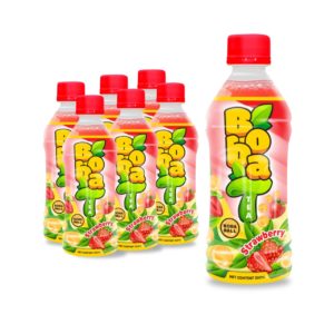 popping boba tea with strawberry juice flavor bottle 350ml 2