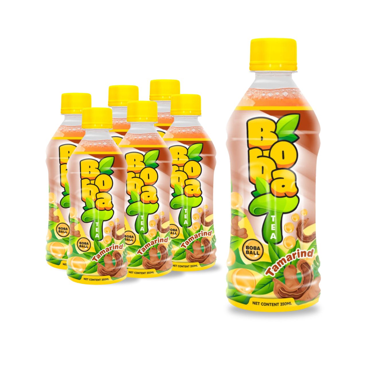 popping boba tea with tamarind juice flavor bottle 350ml