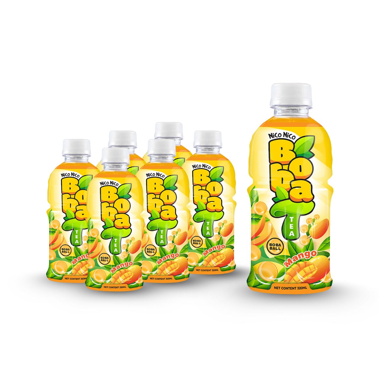 boba tea with mango flavor bottle 320ml