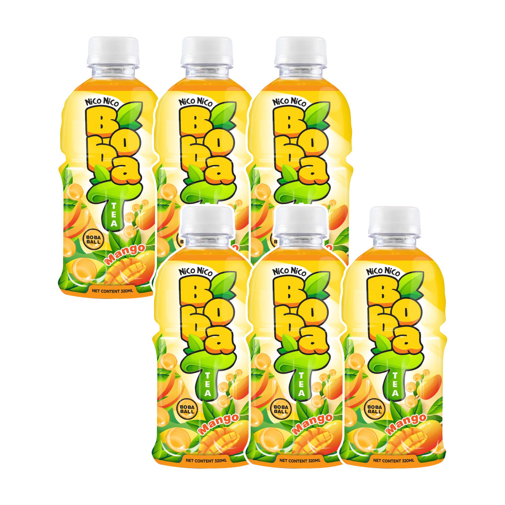 boba tea with mango flavor bottle 320ml