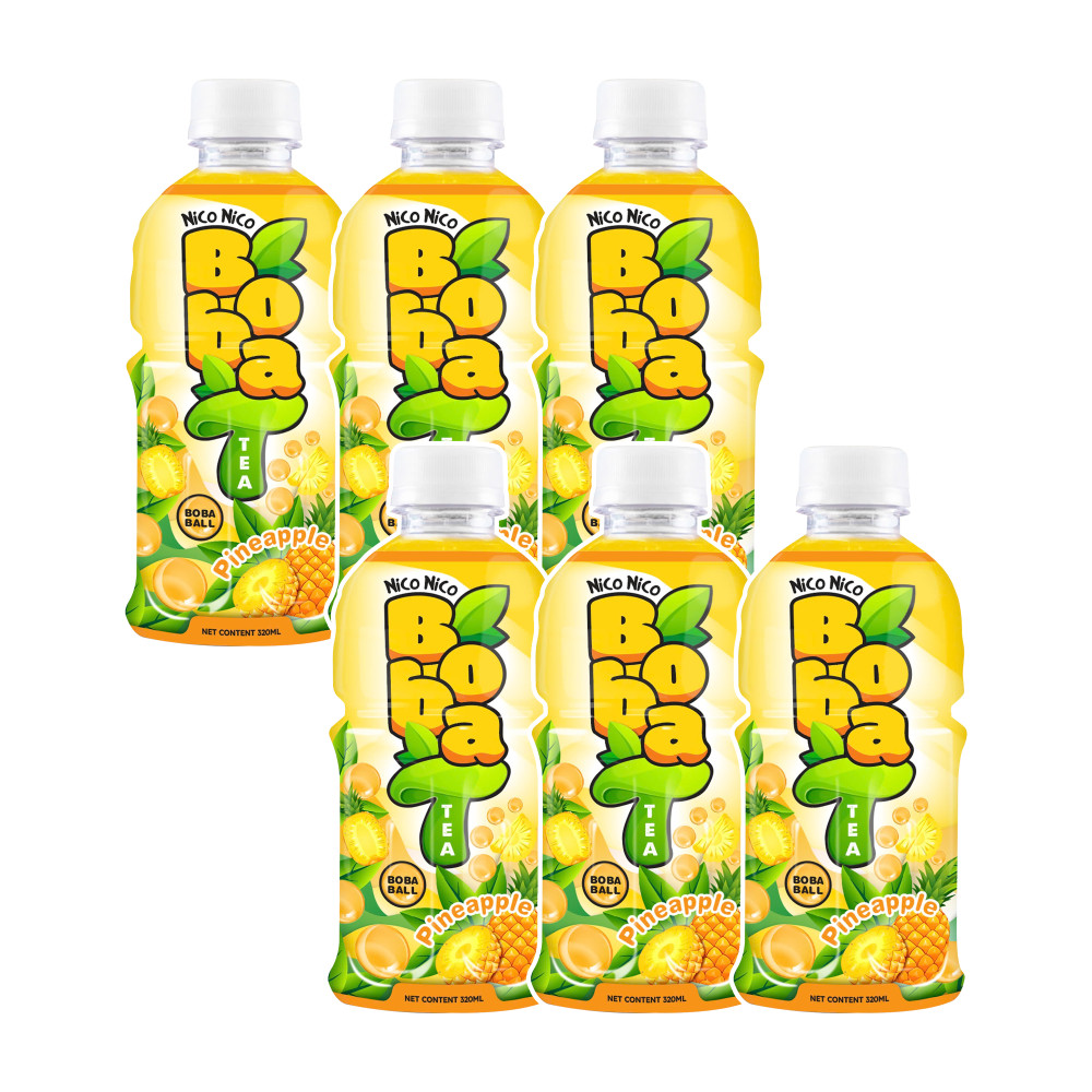 boba tea with pineapple flavor bottle 320ml