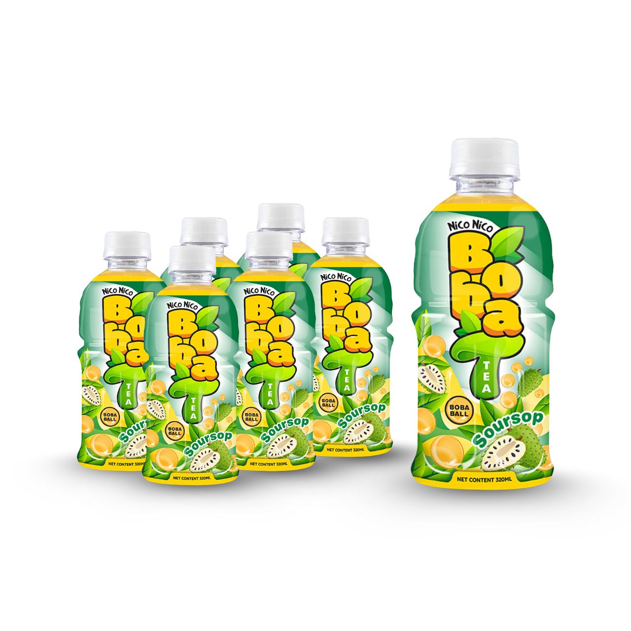 boba tea with soursop flavor bottle 320ml 2