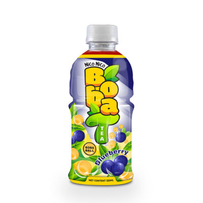 Bottle 320ml Boba Tea with Blueberry Flavor