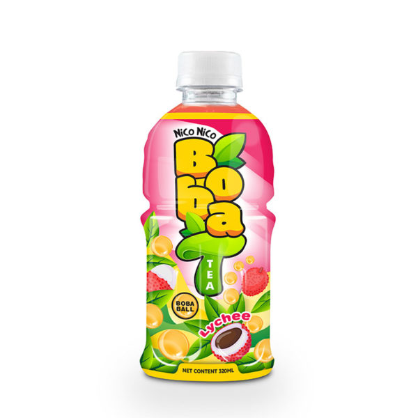 Bottle 320ml Boba Tea with Lychee Flavor