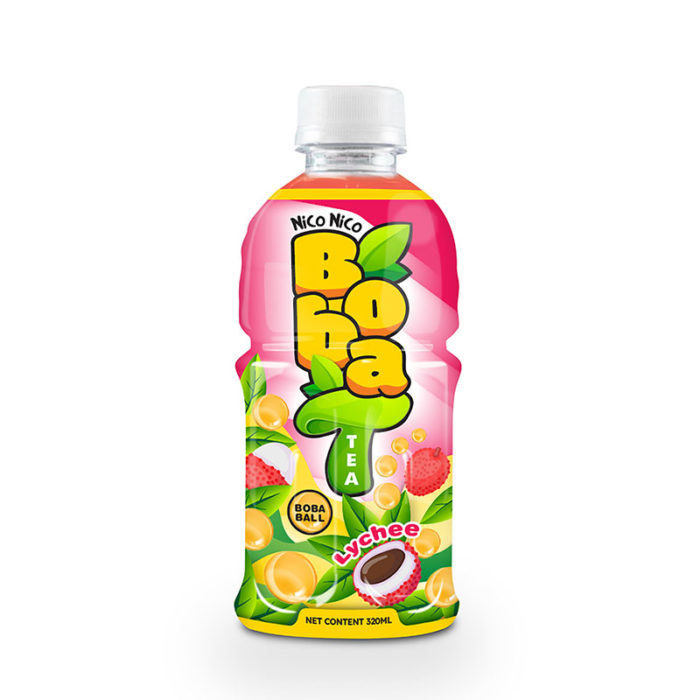 Bottle 320ml Boba Tea with Lychee Flavor