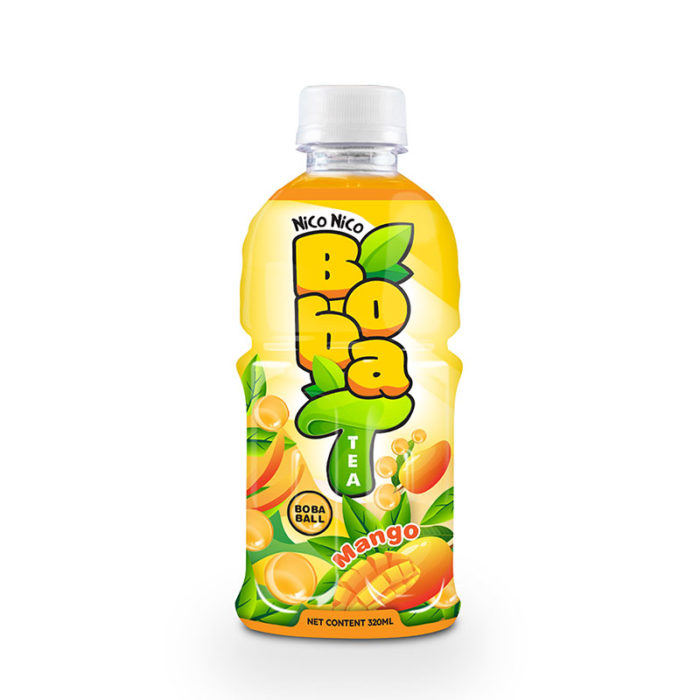 Bottle 320ml Boba Tea with Mango Flavor