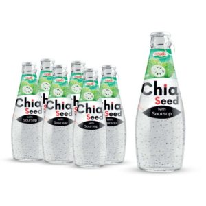 chia seed drink with soursop flavor bottle 290ml
