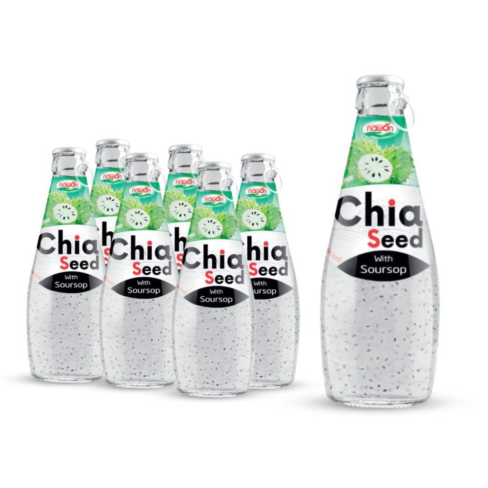 chia seed drink with soursop flavor bottle 290ml