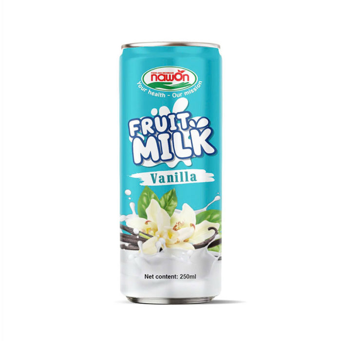 Fruit Milk Drink With Vanilla Flavor Can 250ml