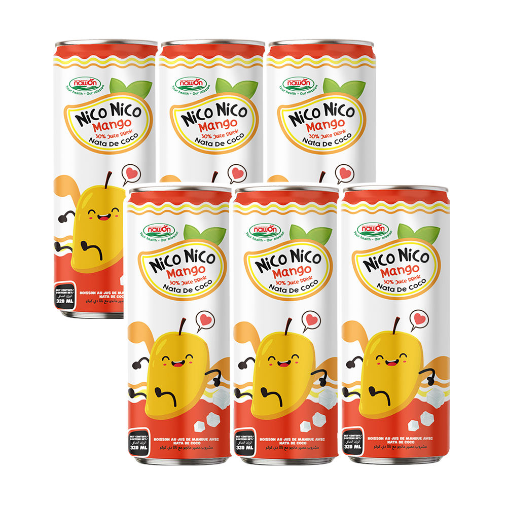 nata de coco drink with mango flavor can 320ml