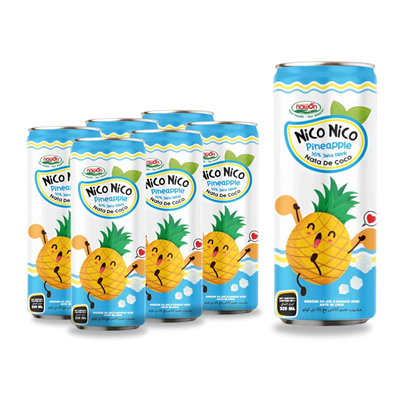 nata de coco drink with pineapple flavor can 320ml
