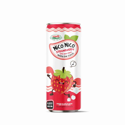 Nata De Coco Drink with Strawberry Can 320ml