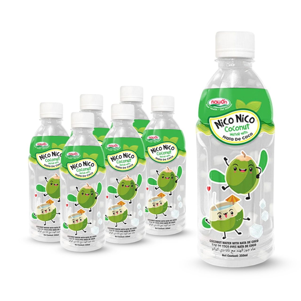 nata de coco juice with coconut water flavour bottle 350ml 2
