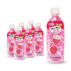 nata de coco juice with lychee flavour bottle 350ml 2