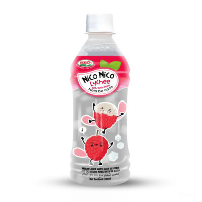 Nata De Coco Juice with Lychee Flavour Bottle 350ml