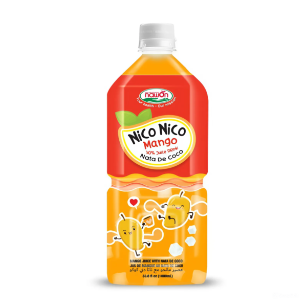 Nata De Coco Juice with Mango Flavour Bottle 1000 Ml