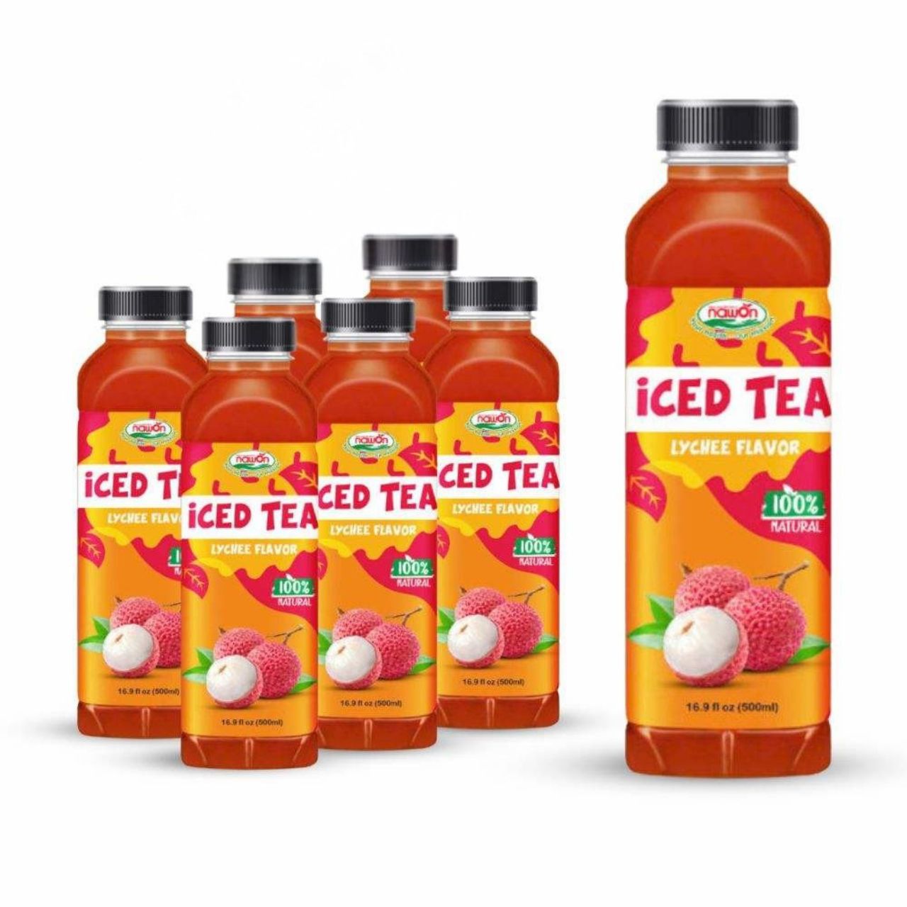 bottle 500ml 16 9 fl oz iced tea with 100 natural lychee flavor