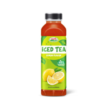 Bottle 500ml iced tea with 100 natural lemon flavor