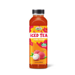 Bottle 500ml iced tea with 100 natural lychee flavor