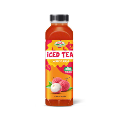 Bottle 500ml iced tea with 100 natural lychee flavor