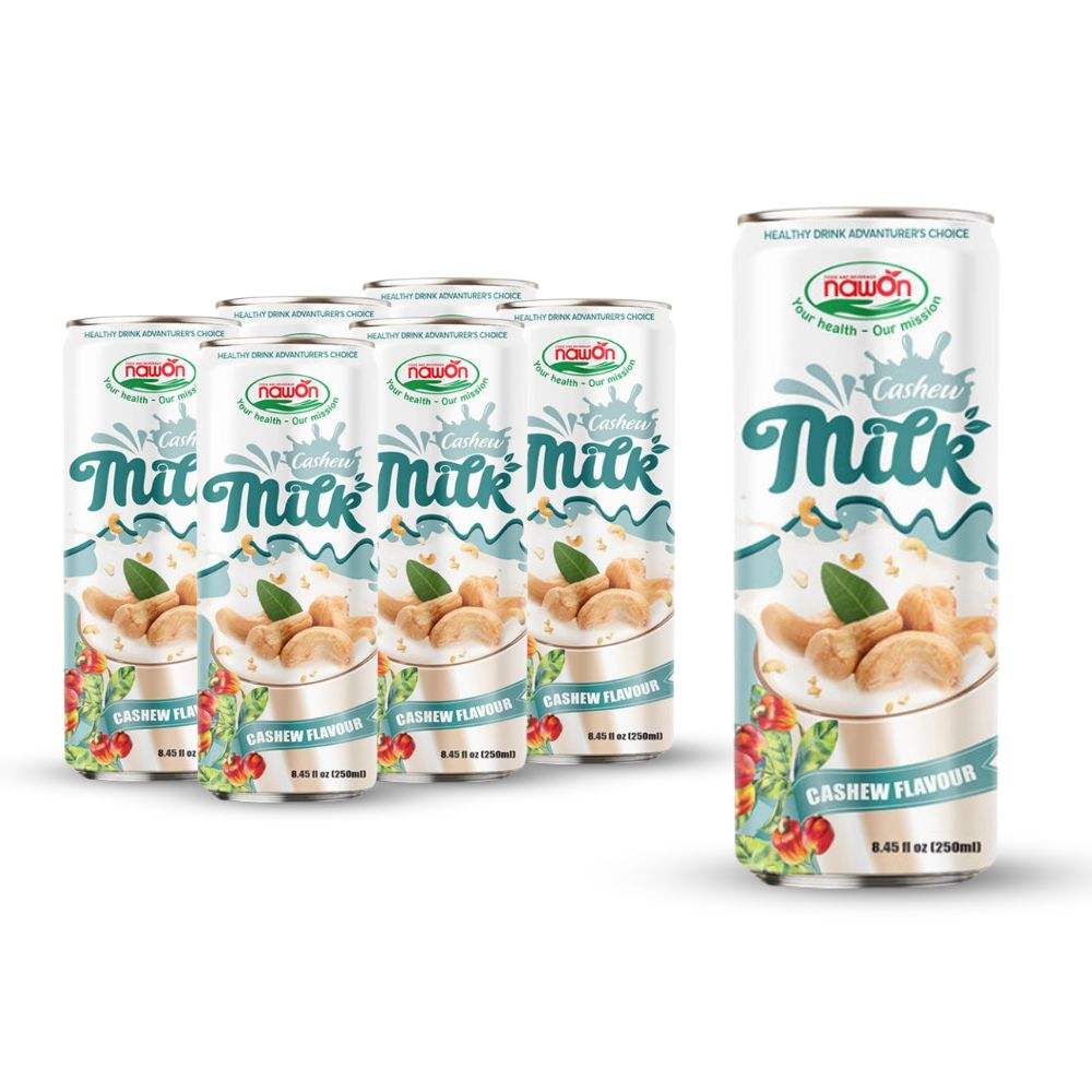 can 250ml natural cashew milk healthy drink