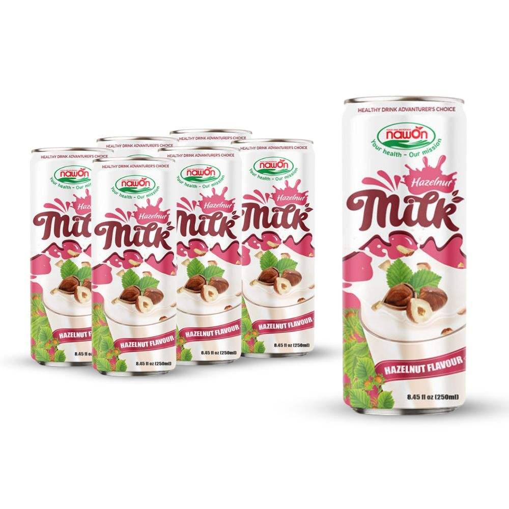 can 250ml natural hazelnut milk healthy drink