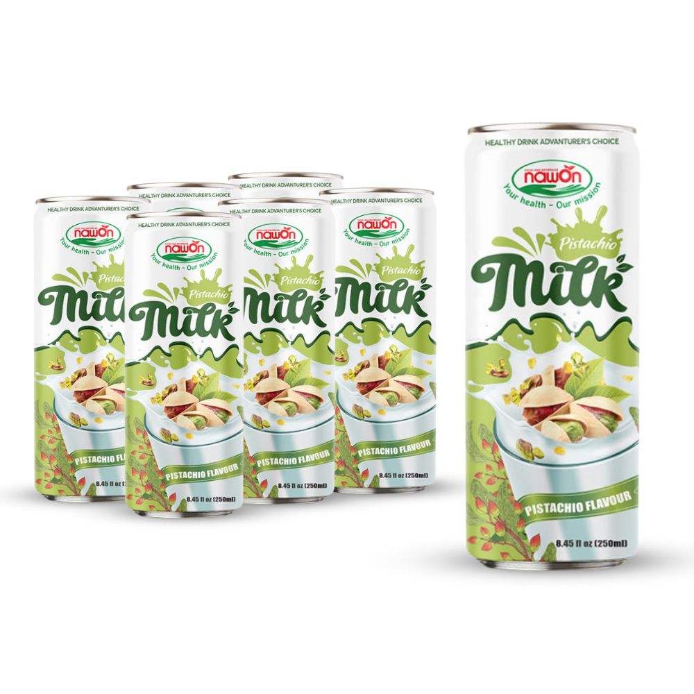 can 250ml natural pistachio milk healthy drink