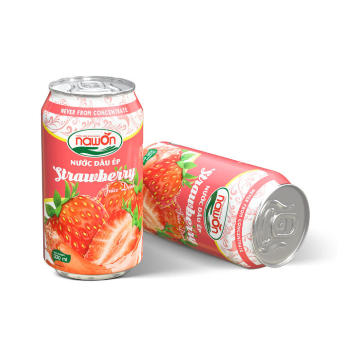 Can 330ml natural strawberry juice drink with original flavor