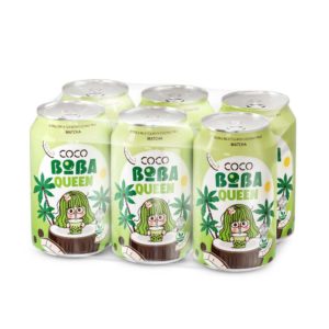 can 330ml vegan bubble milk tea with coconut milk and matcha taste
