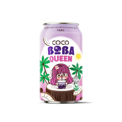 Can 330ml vegan bubble milk tea with coconut milk and taro taste