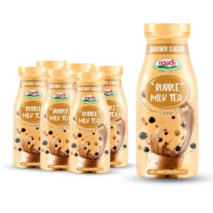 Glass bottle 280 ml 9 5 fl oz bubble milk tea with brown sugar taste (1)